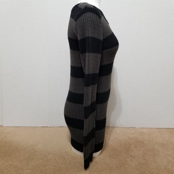 Rue 21 sweater Small Breton striped knit long sleeve pullover tunic length - Picture 4 of 9